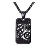 U7 Men Steampunk Jewelry Cool Black Gun Plated Gear Pendant