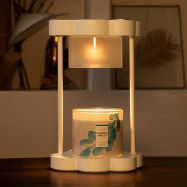 Candle Warmer Lamp with Dimmer and Timer, Compatible with  Large Jar Candle, Her Home Decor Gift, Birthday Gift for mom, Home Scented Candles Heater - Color: Ivory White
