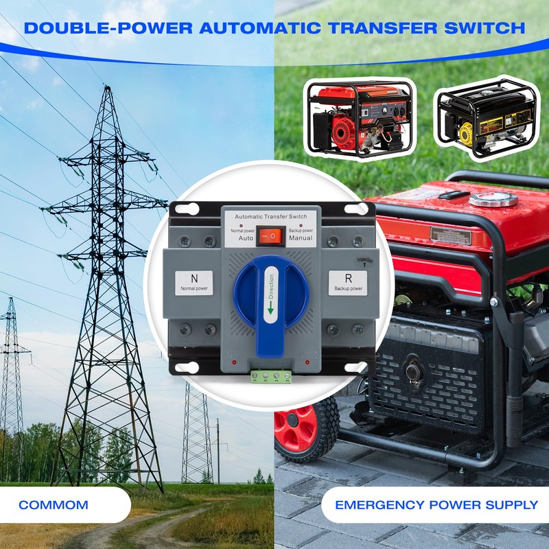 110V 63A 2P Automatic Transfer Switch, Dual Power Automatic Transfer