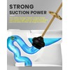 DOWRY Anti-Hand Off Toilet Plunger with Holder for Bathroom,Powerful Efficient