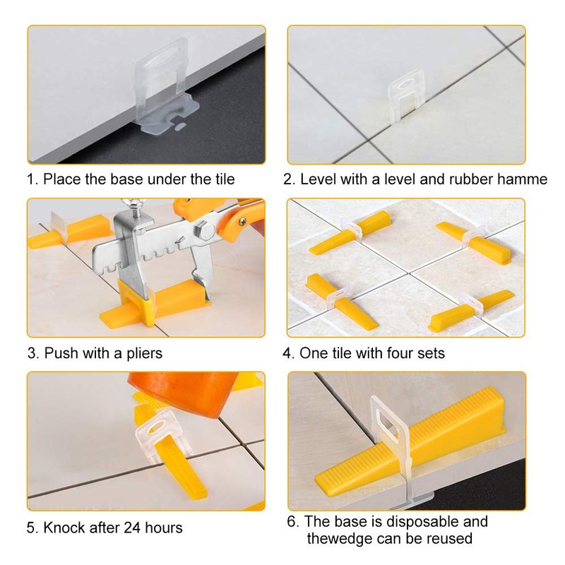 OGORI Tile Leveling Wedges,100 PCs Reusable Tile Level Wedges Only(100