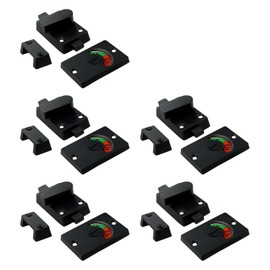 5Pcs Latch Indicating Lock, Vacant Occupied Bathroom Lock Zinc Alloy Door Privacy Lock with Indicator, Door Lock Latch Indicator Bolt Vacant/Engaged Bathroom WC Public Restroom Toilet Partition Black