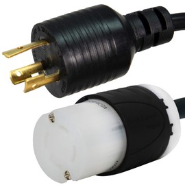 NEMA L6-20P to L14-30R Plug Adapter - 1 Foot, 20A/250V, 12 AWG - Iron Box # IBX-4491-01