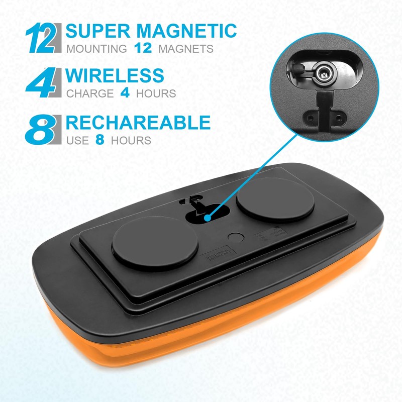 Agrieyes APP Control Mini Strobe Light Bar Rechargeable, Magnetic LED