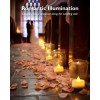 Homemory Pack Of 50 Amber Led Tea Lights Realistic Flickering