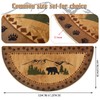 Kinlop Winter Half Round Hearth Rug Birch Bear Non Skid