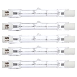 Simba Lighting Halogen R7S 78mm T3 100W Dimmable 800lm (5 Pack) J Type Linear Double Ended Floodlight Bulb 360º Beam Angle 120V for Work, Security, Landscape Lights, Floor Lamps, Warm White 2700K