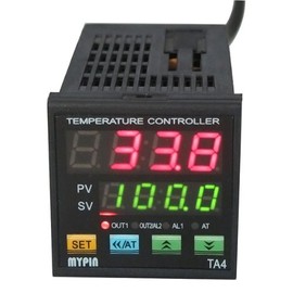 F/C PID Temperature Controller, AGPtEK Dual Display Digital Programmable Temperature Control TA4-SSR Solid State Relay with 2 Alarms