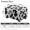 Hechitok Cow Print Ottoman Covers Slipcover Rectangle Form Fit Stretch