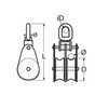 ARBO-INOX Double Block Block Pulley with Swivel and Joint Stainless