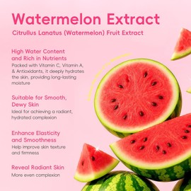 QUIYUM Watermelon Niacinamide Lip & Eye Mask Set - Hydrating Collagen + Pads Nourishing Skincare for Lips and Eyes (12 Packs) 1 Count / 퀴윰 수박 나이아신아마이드 립 & 아이 마스크 세트 - 수분 공급 콜라겐 + 패드 입술과 눈을 위한 영양 스킨케어 (12팩) 1 Count