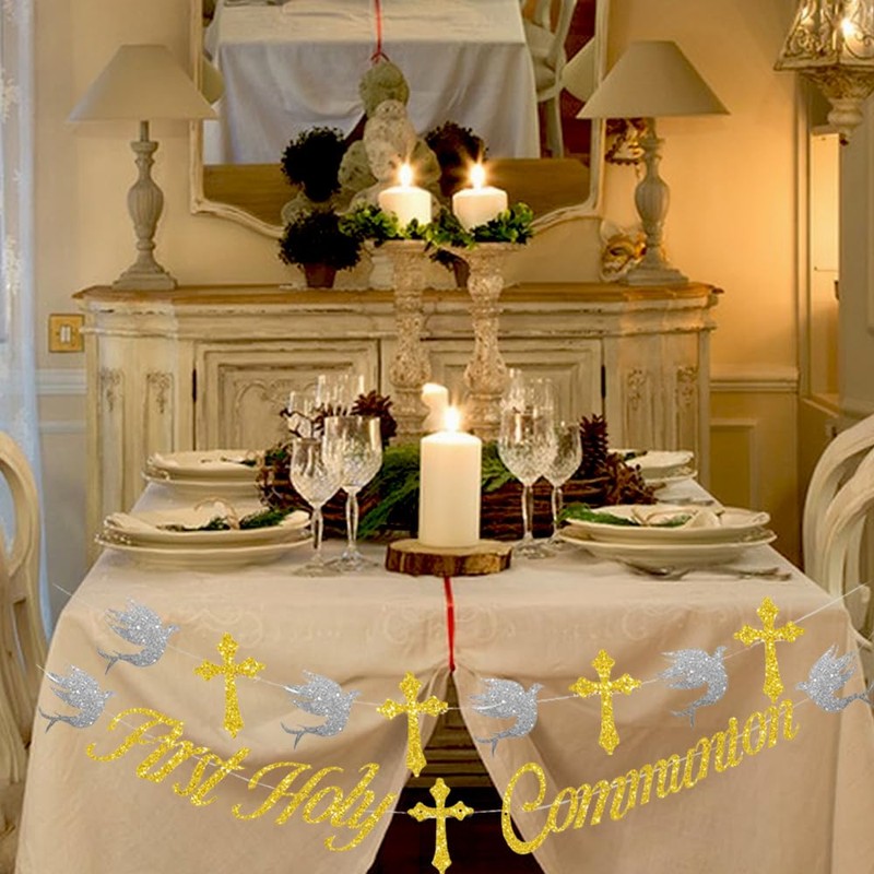 Holy Communion banner Decorations, First Communion Decorations Confirmation Decorations, Pennant