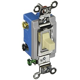 Hubbell HBL1556I Momentary Toggle, Single Pole Double Throw, 15 amp, 120/277V, Ivory