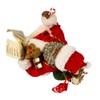 Kurt Adler Fabriche' Black Santa with List and Candy Cane,