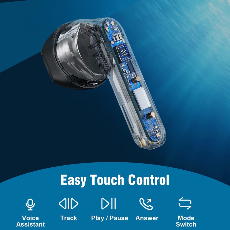 DOSS True Wireless Bluetooth Earbuds, Bluetooth Earbuds with Touch Control,