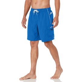 Speedo Men's Swim Trunk Knee Length Marina Volley Classic Blue/White