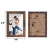 Edenseelake 4x6 Picture Frame Set of 15, Rustic Brown Wood
