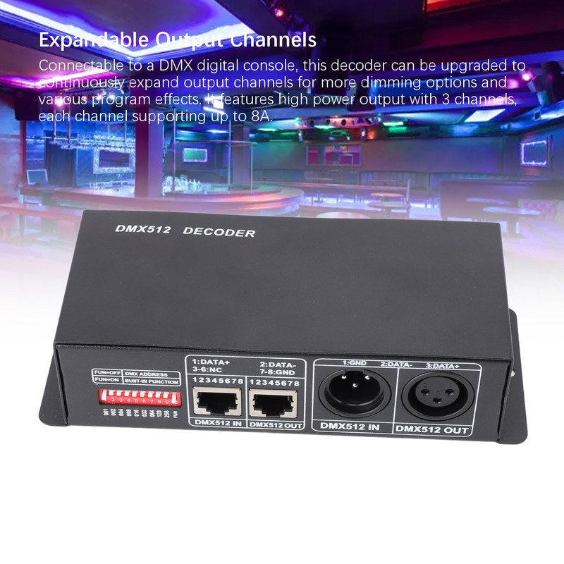 3 Channels DMX 512 Decoder Iron PCB RGB LED Controller