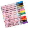 12Pcs 3D Nail Polish Pens 0.5mm Tip Bright Colors Easy