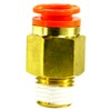 SMC KQ2H11-35AS Brass Push-to-Connect Tube Fitting with Sealant, Adapter, 3/8"