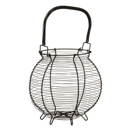 Premier Housewares 0507111 Egg Basket, Iron Wire, Black, H33 x W21 x D31cm