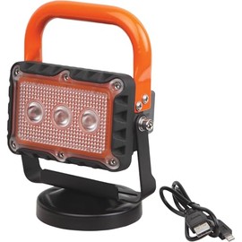 Groz 55036 LED 9W Rechargeable Site Lamp with Orange Handle