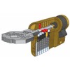 Swing lock / garage cylinder Euro profile 70 mm center