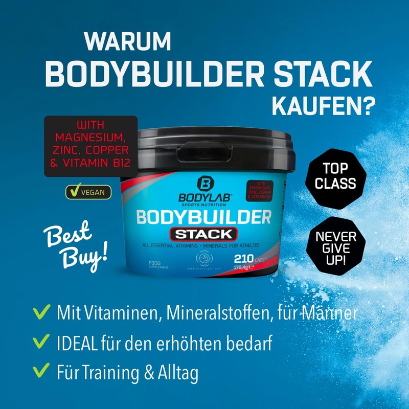 Bodylab24 Big Pack Bodybuilder Stack 420 Capsules, Vitamin & Mineral