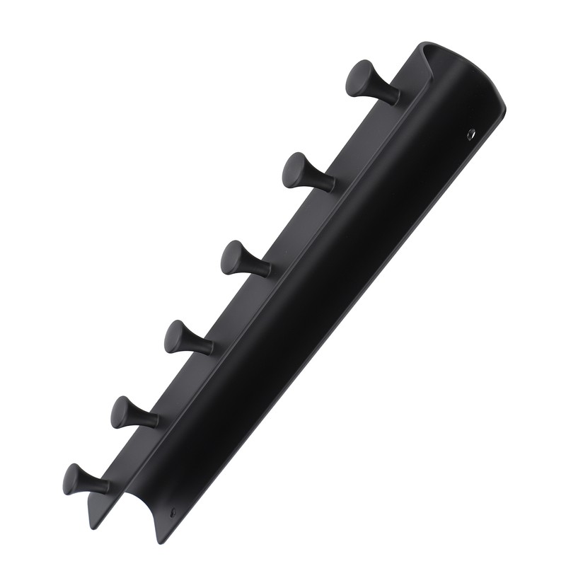 Wall Mounted Hook Space Aluminum Wall Clothes Pegs with 6