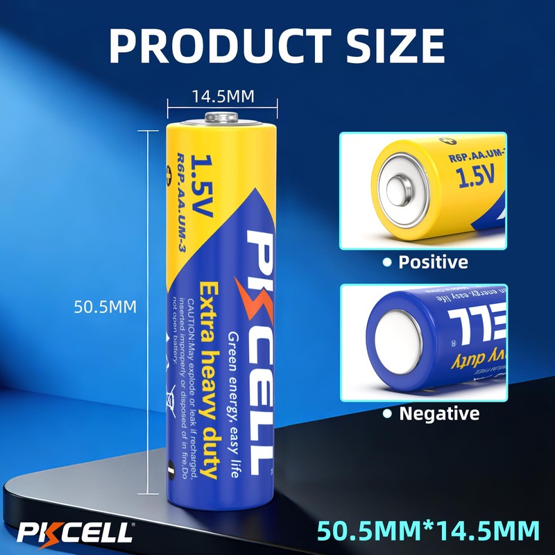 PKCELL AA Batteries 80 Pack, Double A Batteries