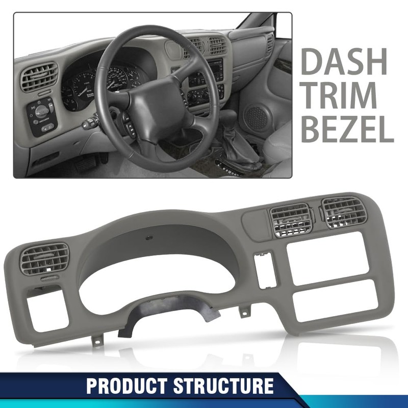 PIT66 Dashboard Bezel Cluster Dash Bezel Trim Double Din Compatible