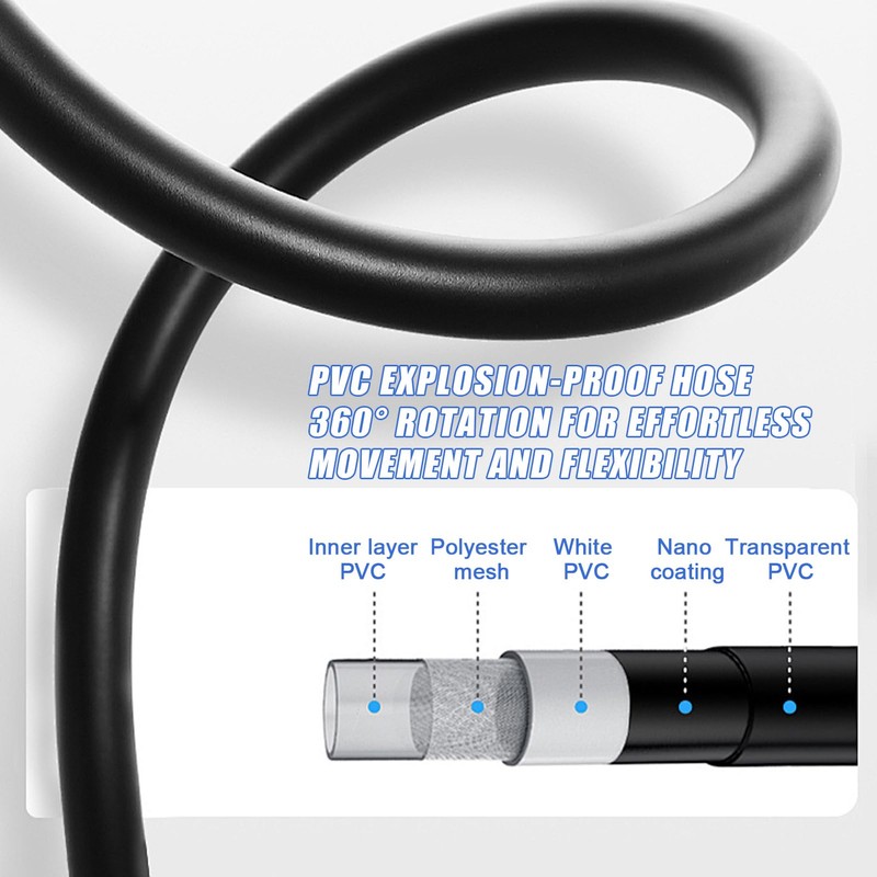 Shower Hose PVC Black, Shower Hose 1.5 m, Flex Hose