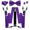 Barry.Wang Suspenders and Bow Tie Set for Men Solid Paisley
