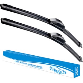VTOGOI - Escobillas de limpiaparabrisas de goma natural para todas las estaciones de 24 pulgadas + 18 pulgadas (2 unidades)