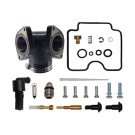SVKZGFZ Carburetor Rebuild Repair Kit for Yamaha XV1600A XV1700A Road Star Silverado 1600 1700 XV1600AT XV1700AT, with Intake Manifold Joint Boot & Pipe