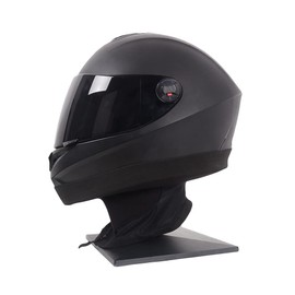 MOTO4U Motorcycle Helmet Skirt Wrap-Around Helmet Bib Wind & Rain Bib Helmet Warm Bib Detachable Long Type