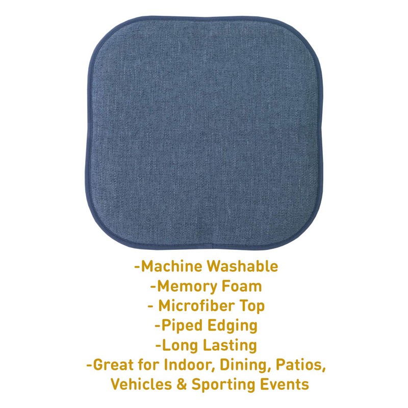 Sweet Home Collection Chair Cushion Memory Foam Pads Honeycomb Pattern