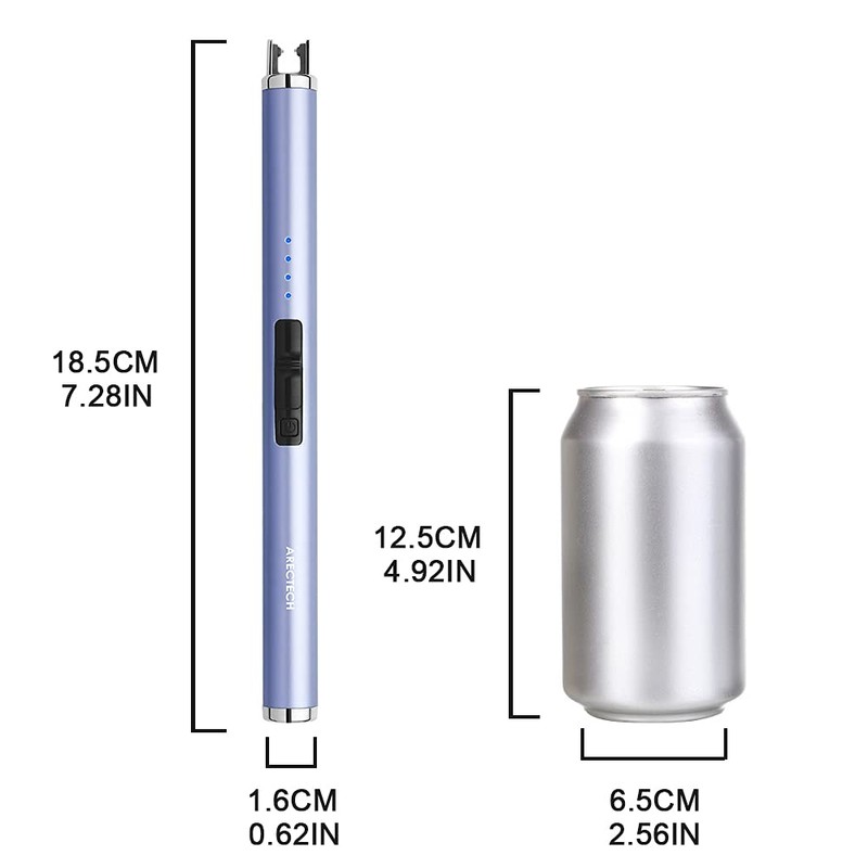 ARECTECH Rechargeable Electric Candle Lighter Arc Plasma Windproof Lighter for