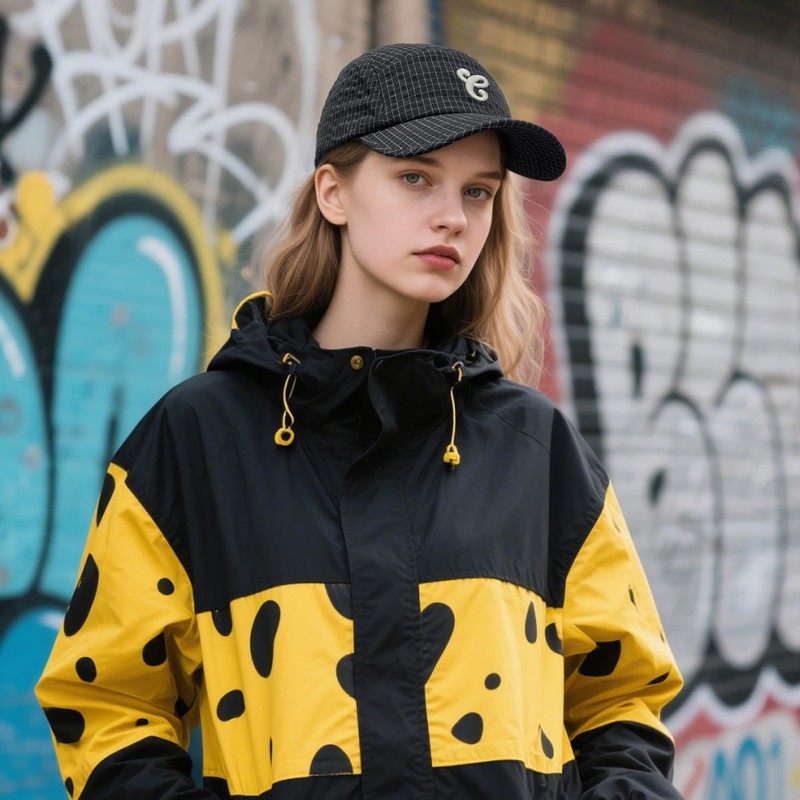 Clape 5 Panel Baseball Cap for Men Women Plaid Outdoor