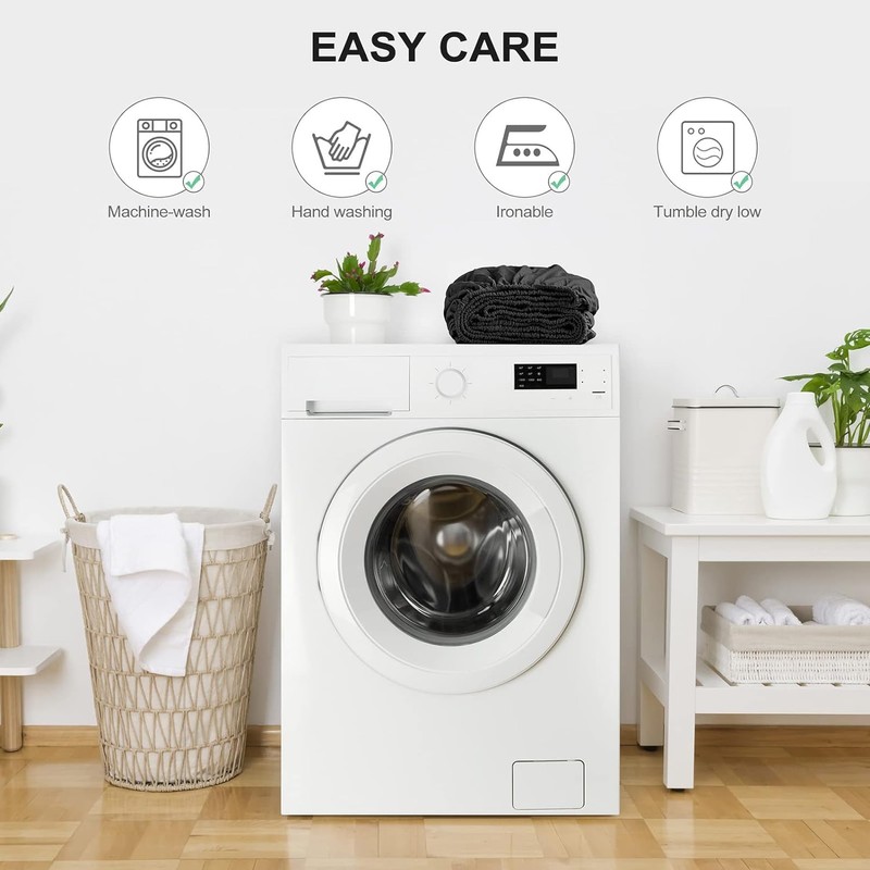 25 CM Deep Fitted Sheet Polycotton Plain Dyed Bedsheets Bedding