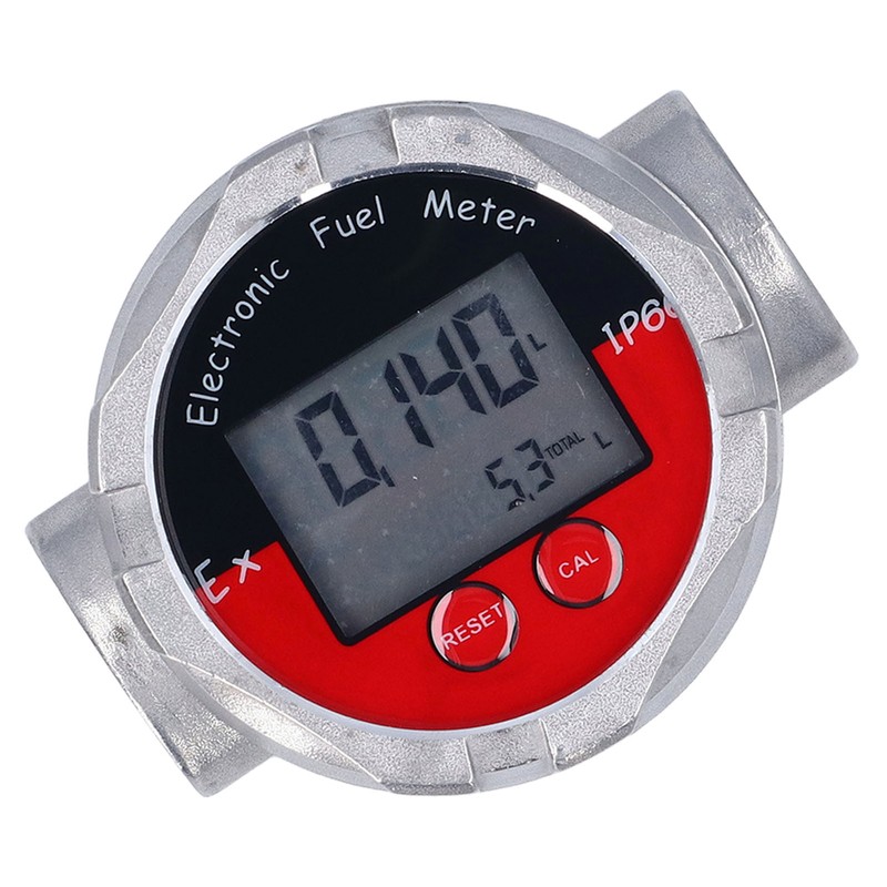 1 Inch Flow Meter LCD Display Digital Turbine Flow Gauge