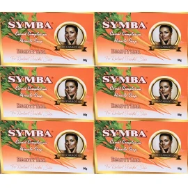 Original Symba Carrot Complexion Miracle Soap – 6 Pack (80g) Beauty Bar Radiant Skin, 80g