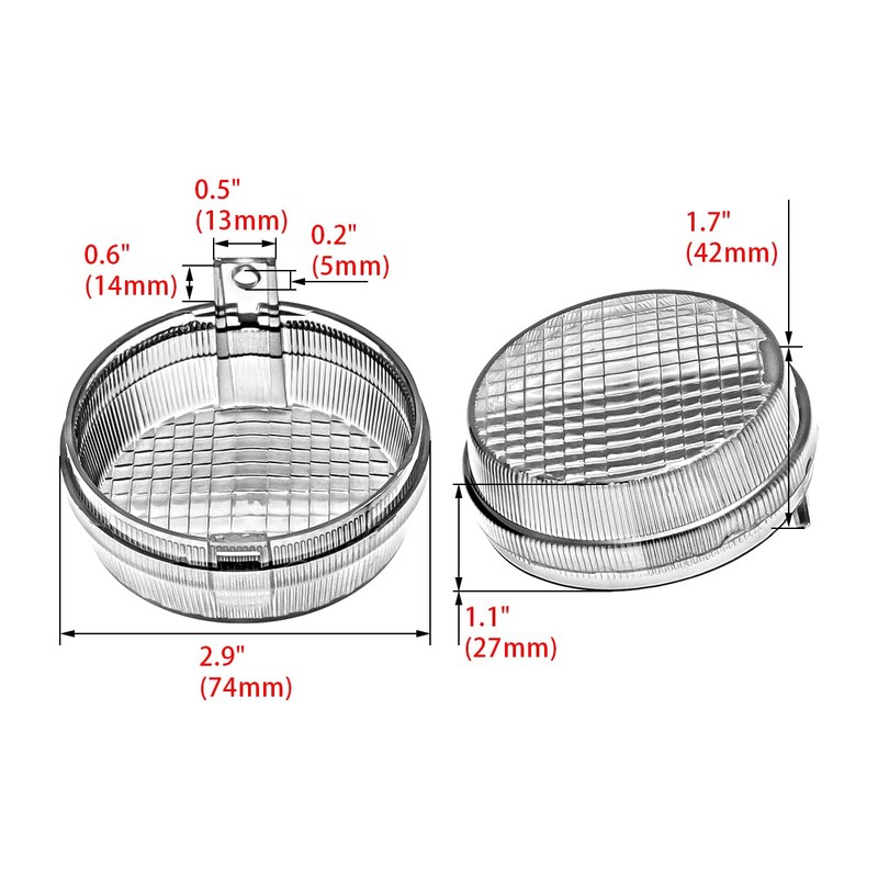Motorcycle 2pcs Turn Signals Light Lens Covers for 1998-2018 Honda