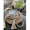 58inch Wood Beads Garland Farmhouse Beads - Natural Prayer Wood