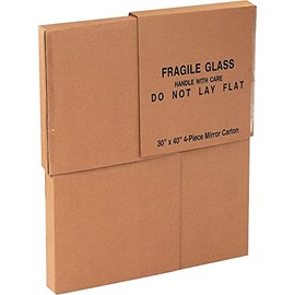Box Partners 40604PCMC Mirror Boxes 4-Piece 40 x 60 x 3 1/2 1 Piece of 40 x 60-Inch Kraft 4/Bundle