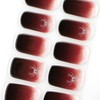 JMEOWIO Halloween Gradient Semi Cured Gel Strips Wraps Nail Art