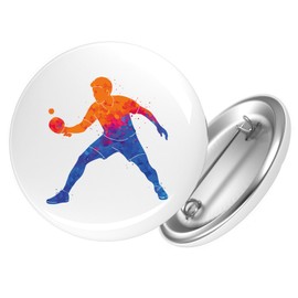 Huuraa Button Tischtennis bunte Silhouette Geschenk Größe 25mm Tischtennis Geschenkidee