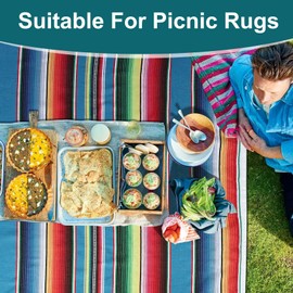 Dytabepl Mexican Sarape Picnic Blanket Throw Table Blanket Hot Bar for Yoga 120 x 180 cm