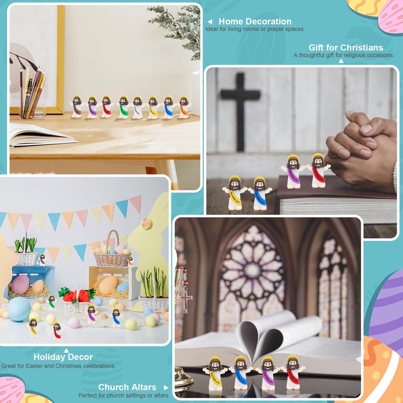 Mini Jesus Figures 50pcs Little Tiny Jesus Figurines in Bulk