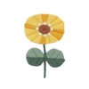 10.H10810 Pure Wool Seal & Iron Patch, Retro Flower, Embroidered
